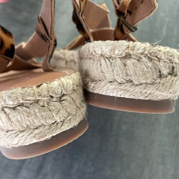 Madewell The Malia Espadrille Leopard Sandal NEW - Picture 7 of 7